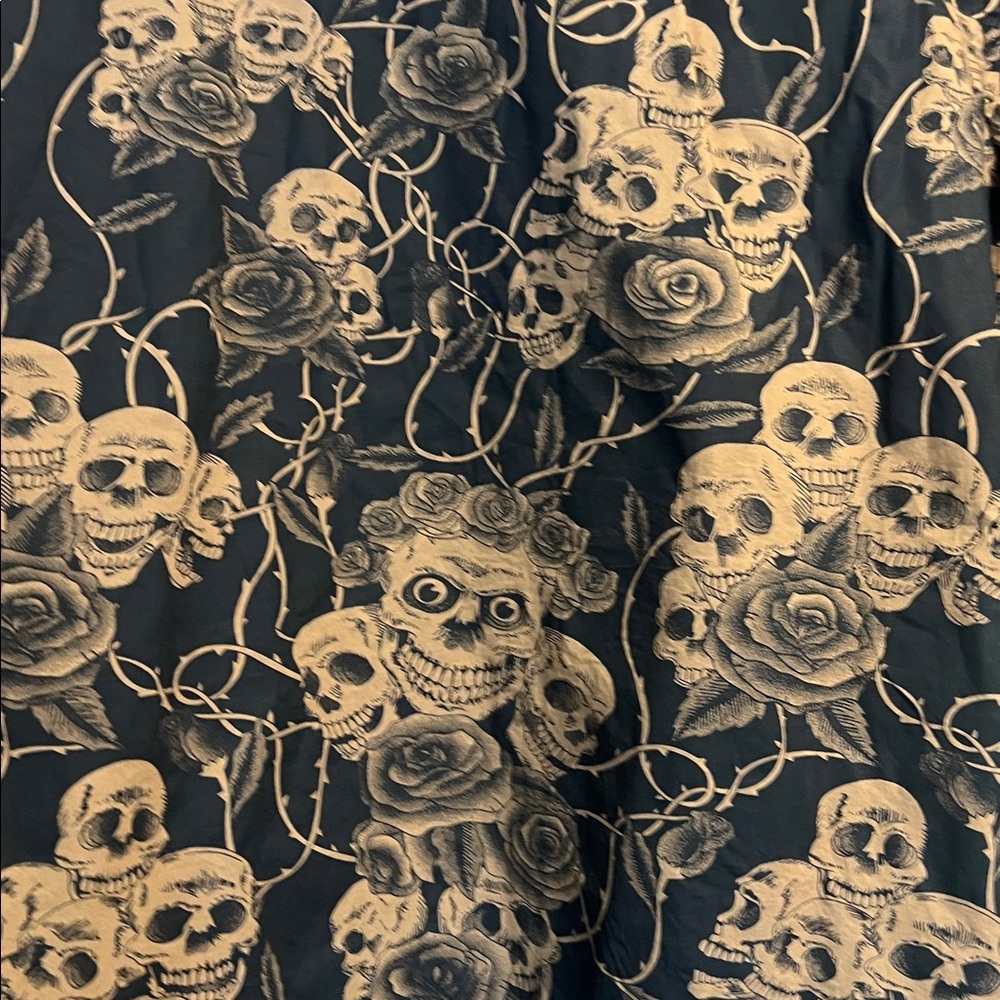 🔥Clearance! Button up skull tshirt - Picture 5 of 5